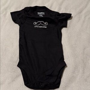 Black Little Gentleman Onesie